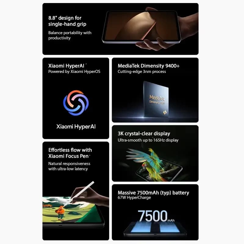 Global Version Xiaomi Pad Mini MediaTek Dimensity 9400+ 8.8" 3K - 2