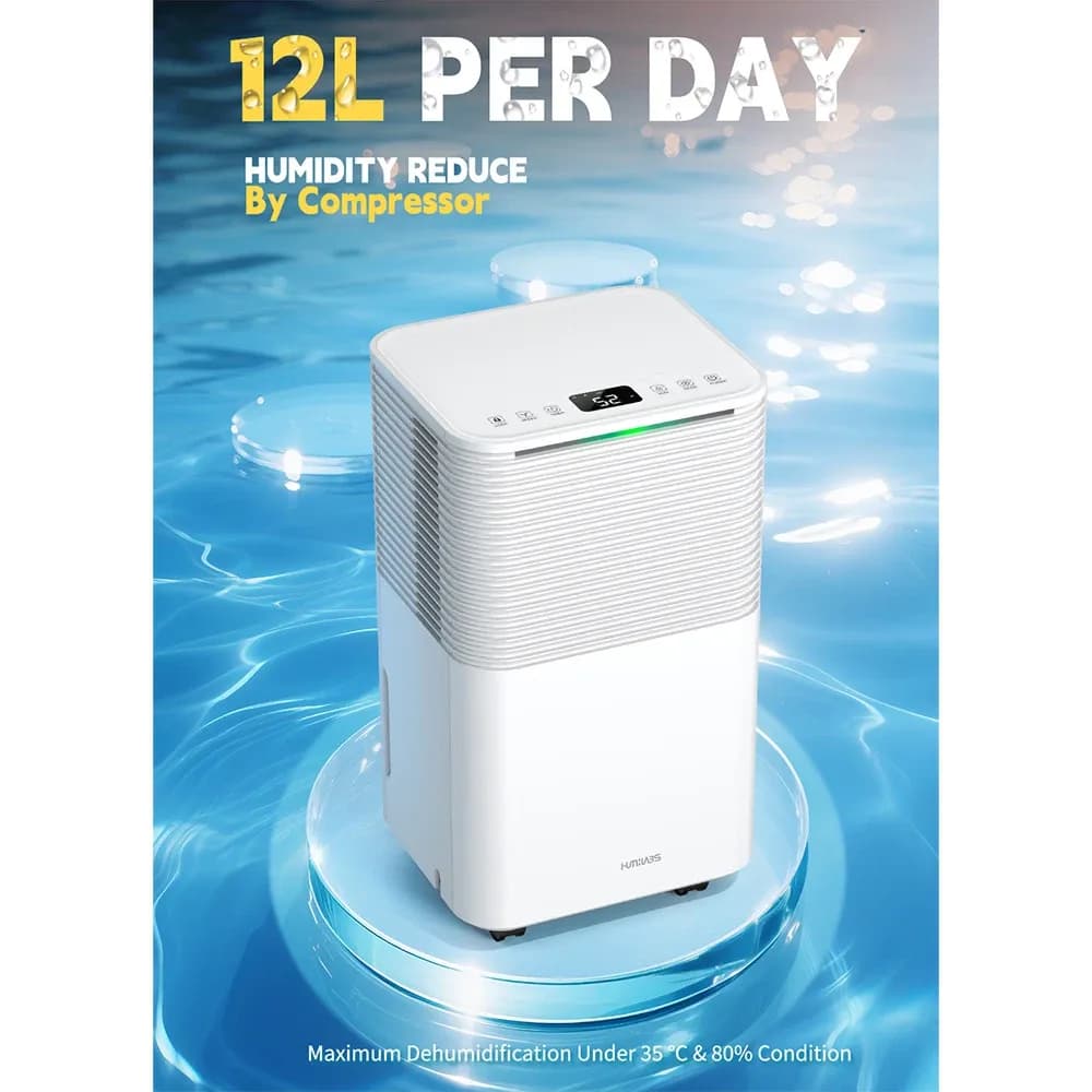 HUMILABS 12L Dehumidifier with 24H Timer - 2