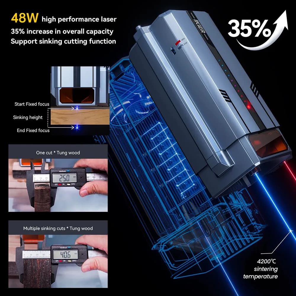iKier K1 Pro Max 48W Laser Engraver - 4