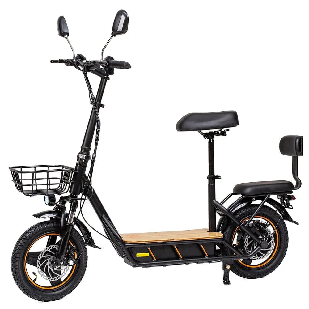 Kukirin C1 Pro 2024 Version 48V 26Ah 500W (PEAK 802W) 14 Inches Folding Off Road Tire Electric Scooter With Seat 100KM Mileage Max Load 120KG Recommended Top Speed 25KM or H