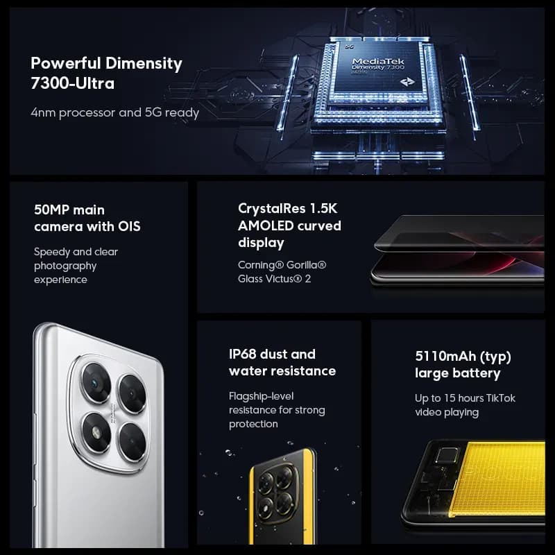 POCO X7 Global Version Smartphone Dimensity 7300-Ultra - 3