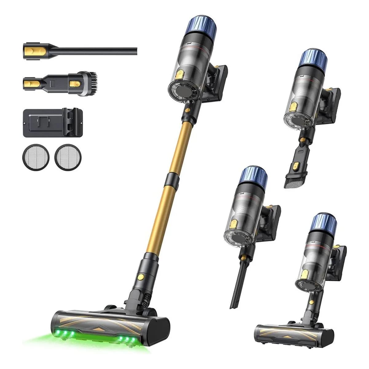 Proscenic P15 Cordless Stick Vacuum Cleaner, 50kPa Suction, 70min Runtime, Anti-Tangle Brush