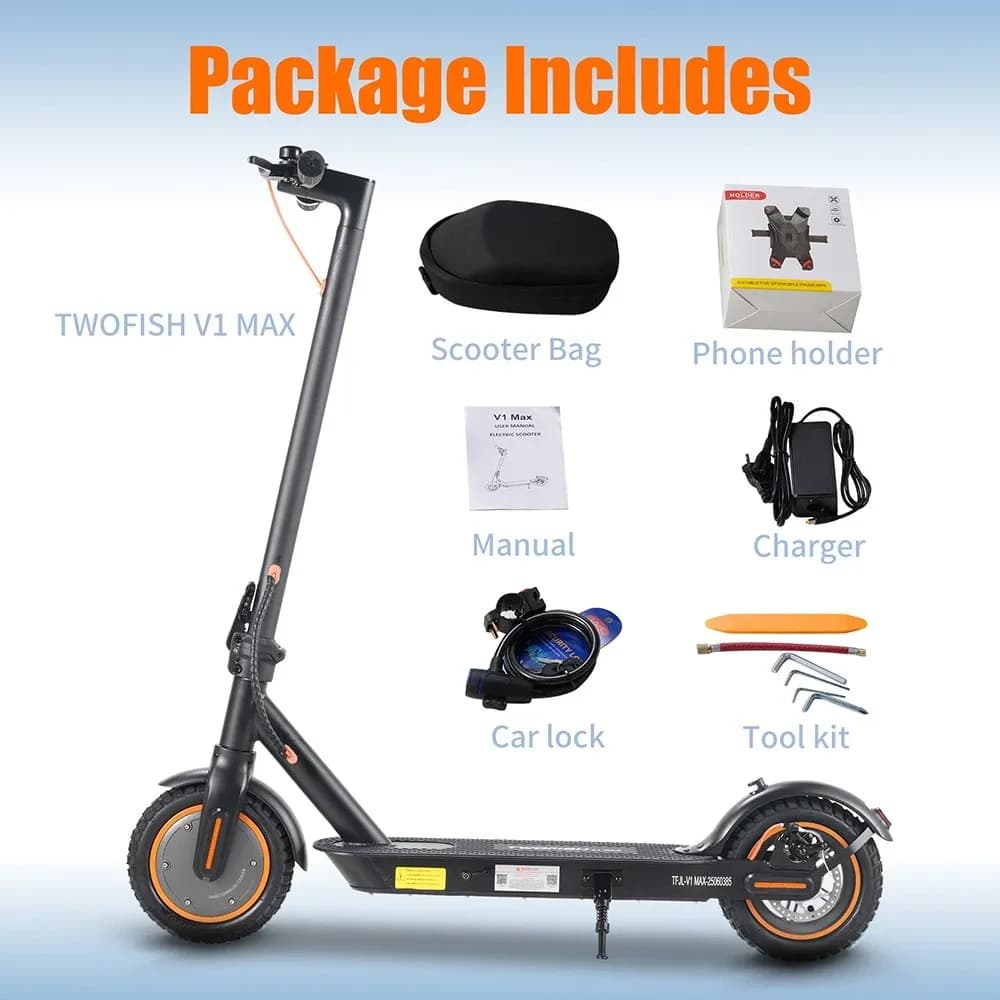 TWOFISH V1 MAX Electric Scooter 400W 36V 10.4Ah 20KMH - 7