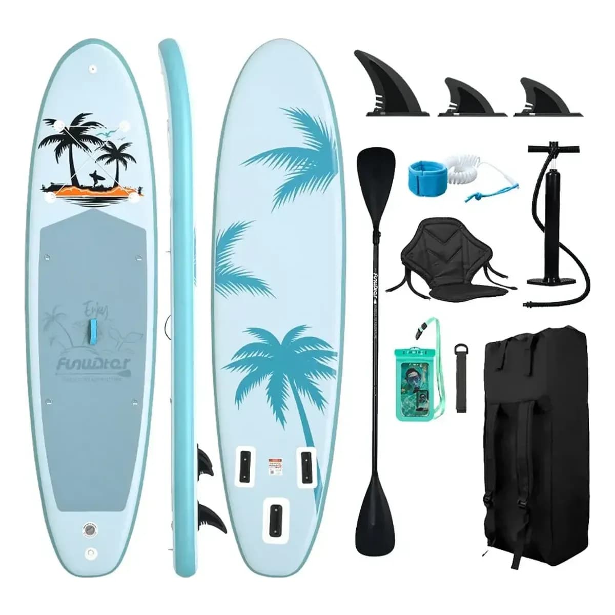 FunWater SUPFW37 Inflatable Stand Up Paddle Board - 1