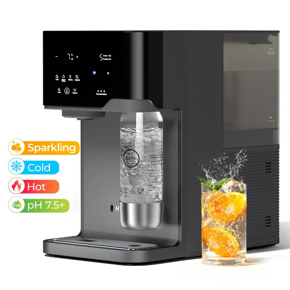 Hydrofast C300 RO Countertop Water Purifier – Iced & Sparkling Water, 6-Stage RO, UV Sterilization - 4