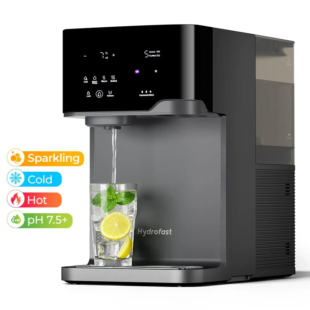 Hydrofast C300 RO Countertop Water Purifier – Iced & Sparkling Water, 6-Stage RO, UV Sterilization - 6