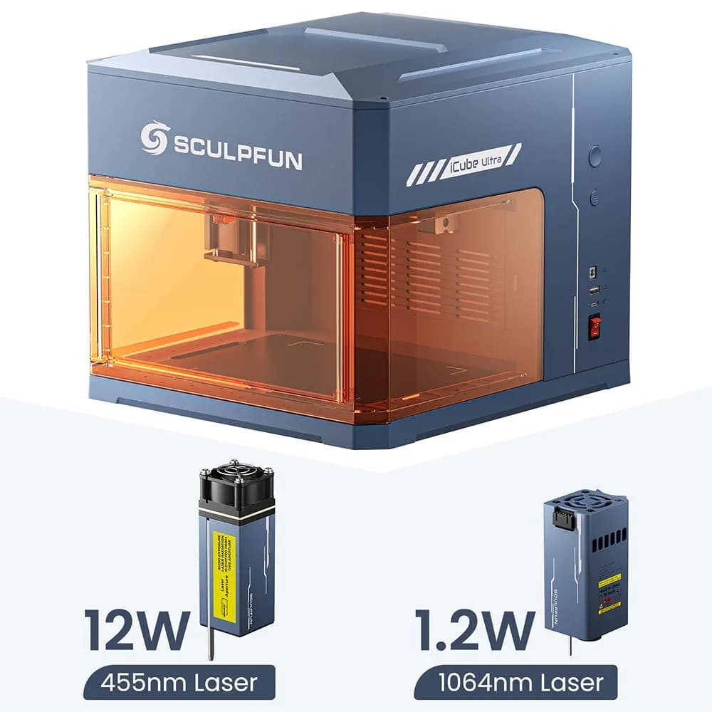 SCULPFUN iCube Ultra Dual Laser Engraver - 3