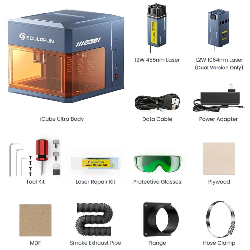 SCULPFUN iCube Ultra Dual Laser Engraver - 7