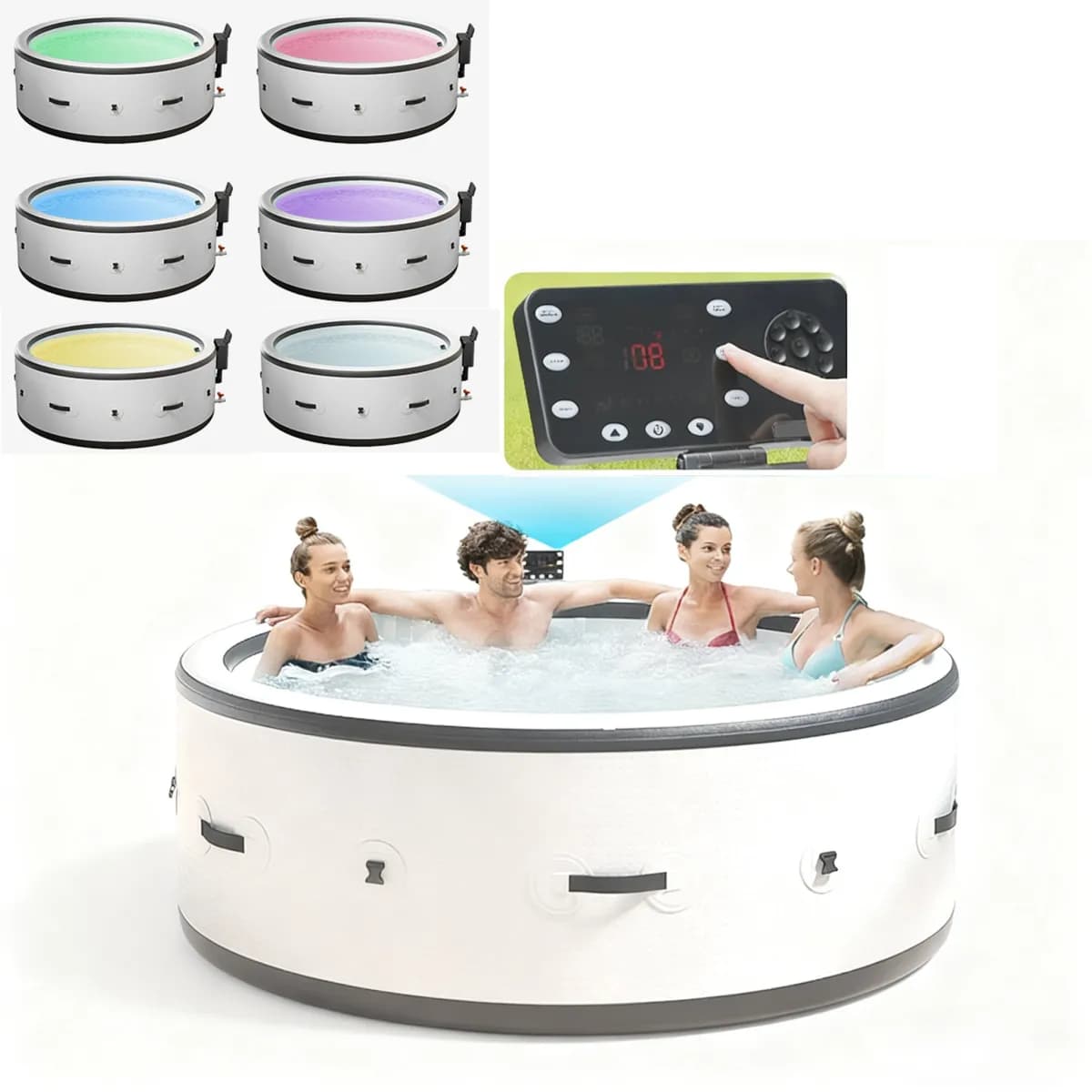 WaveRite 4-6 Person Inflatable Hot Tub Spa - 2
